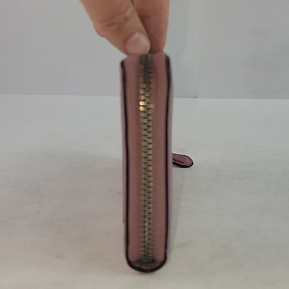 Coach Outlet Pink‎ Pebbled Leather Women's Wristlet